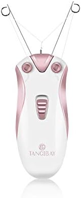 TANGIBAY Facial Threading Hair Removal and Cotton Thread Face Epilator for Women and Ladies, Electric Cordless and Rechargeable (Rose Gold)