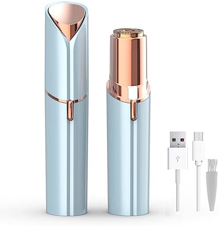 sterope Women Facial Hair Removal,Electric Face Razors for Women USB Rechargeable,Hair Remover Device for Face Painless Hair Trimmer,for Lip,Mustache, Chin，Bikini (Blue)