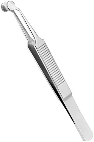 ZGORENDZ Premium Stainless Steel Arita Tauber Meibomian Gland Expressor Forceps Eyelid Massage Tweezers-Round Tip..