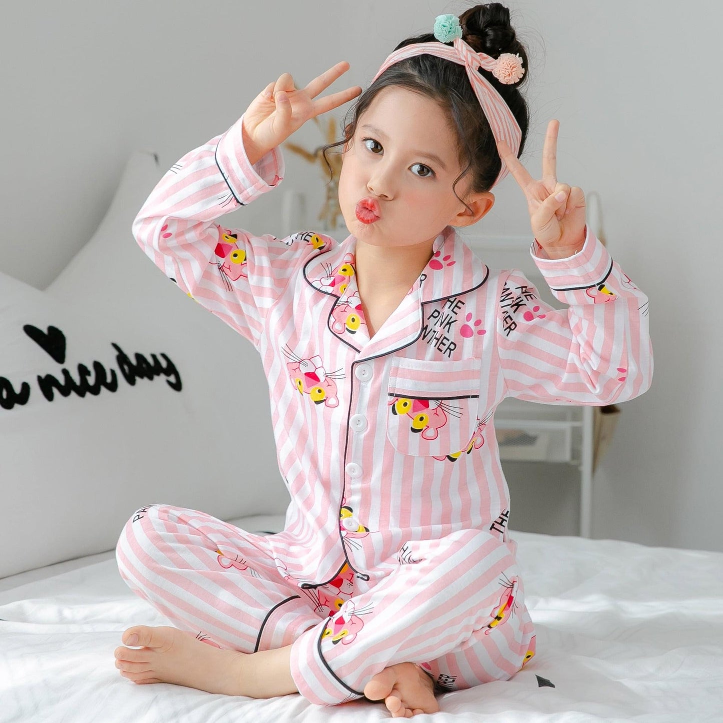 Cotton Striped Pajamas for Kids