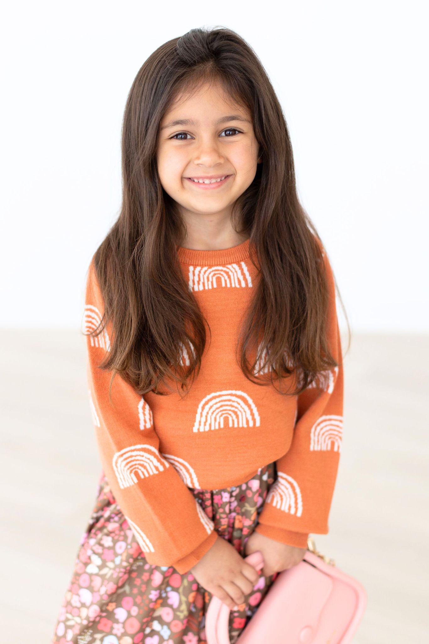 Mila & Rose Rainbows in Fall Sweater