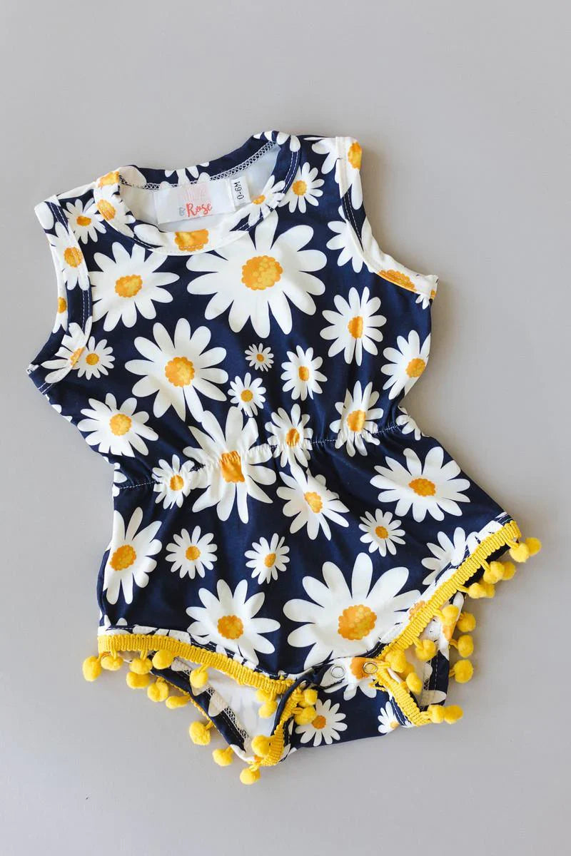 Mila & Rose- Daisy for You Pom Pom Romper