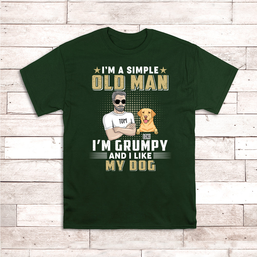 Grumpy Simple Old Man - Personalized Custom Unisex T-shirt