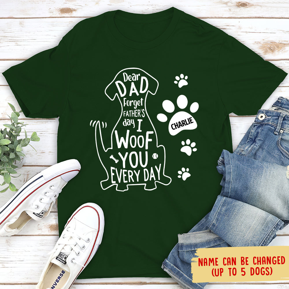 I Woof You Dad - Personalized Custom Unisex T-shirt