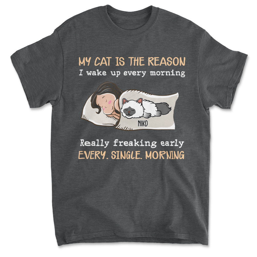 My Cat Is The Reason  - Personalized Custom Unisex T-shirt