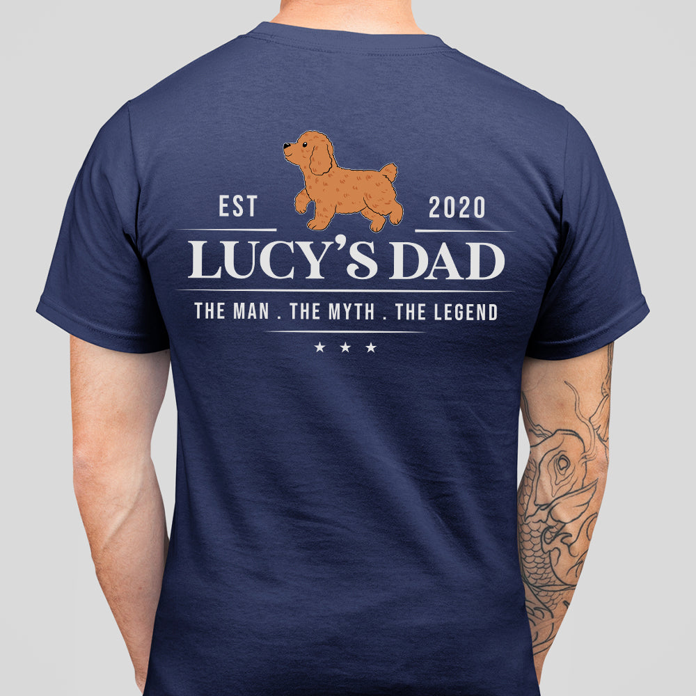 Dog Dad Est Year - Personalized Custom Unisex T-shirt