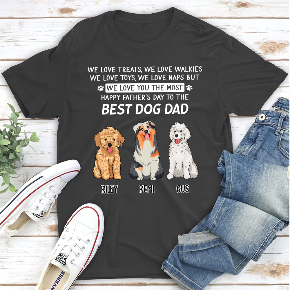 To Our Best Dog Dad - Personalized Custom Unisex T-shirt