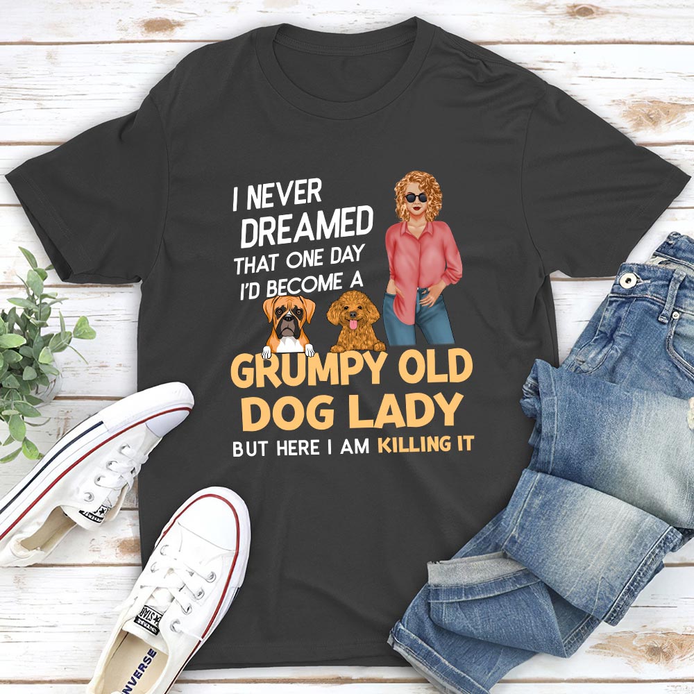 Dog Lady - Personalized Custom Premium T-shirt