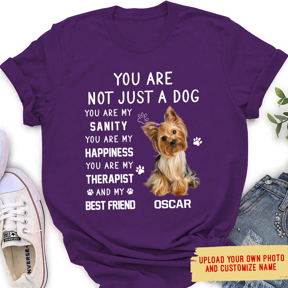 Not Just Dog Photo - Personalized Custom Photo Women's T-shirt