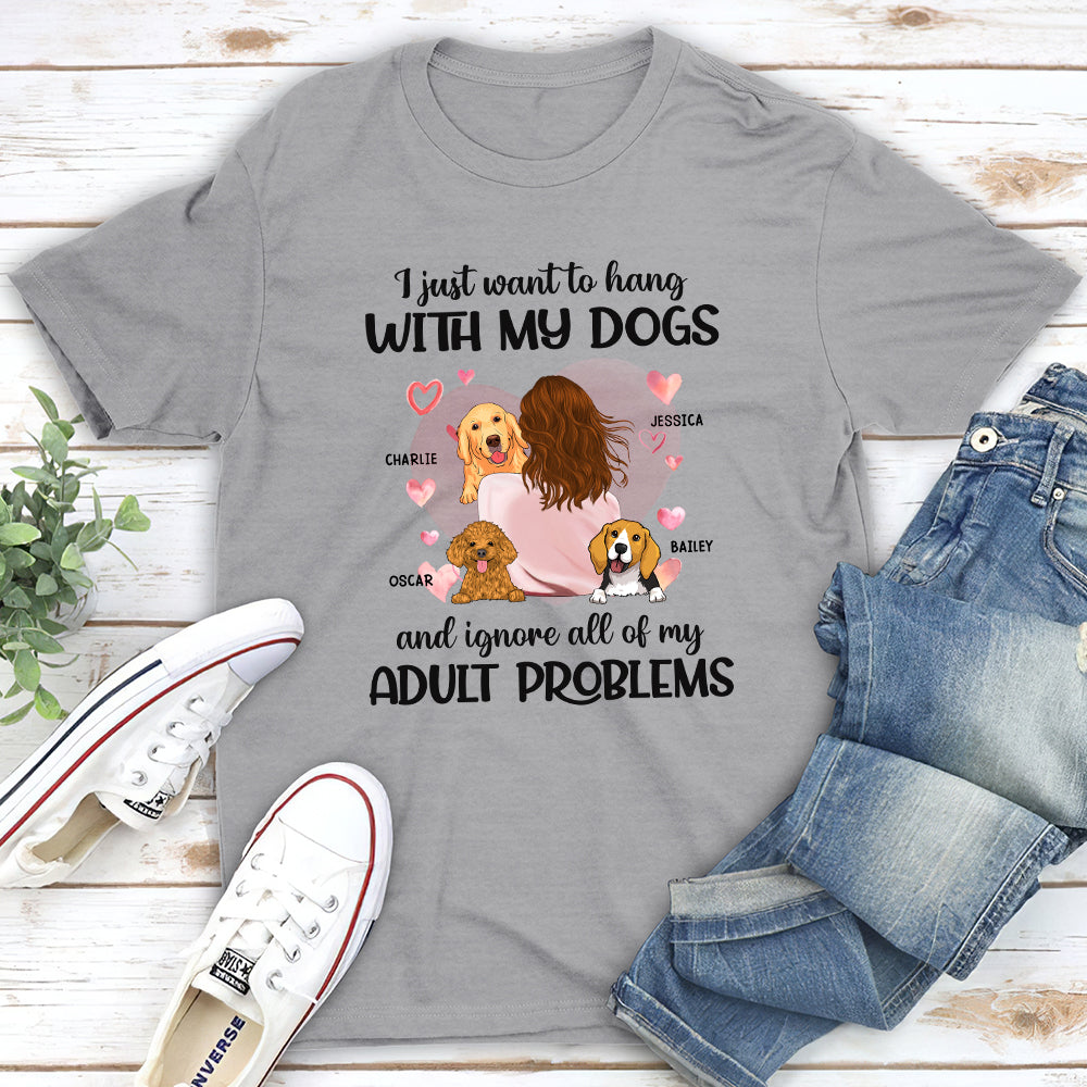 Hang With My Dog - Personalized Custom Unisex T-shirt