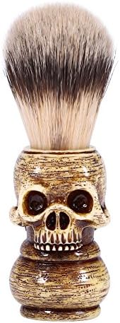 Skull Head Shaped Handle Beard Shaving Brush Designed for your Best Wet Shave, Hand Crafted with Resin Men's Grooming Hair Shaving Brush Tool