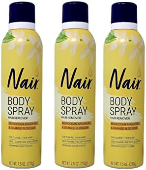 Nair Hair Remover Sprays Away Nourish Argan Oil 7.5 Ounce (221ml) (3 Pack)