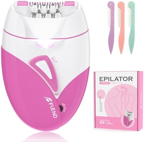 Epilator, Facial Epilator for Women, Smooth Glide Epilator for Women Face, Cordless Epilators for Facial Hair with LED Light, Mini Epilator Electrical Facial Hair Removal for Face, Bikini, Leg, Arms