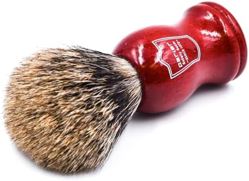 Parker Safety Razor, Premium Handmade "LONG LOFT" 3-Band Pure Badger Bristle Shaving Brush with Rosewood Handle – Brush Stand Included