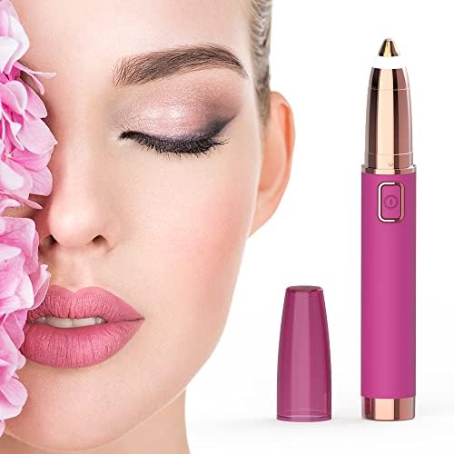Rechargeable Eyebrow Hair Remover, Trimmer Painless-Precision Eyebrow Trimmer Brows Epilator Eye Brow Facial Face Razor Mini with LED Light for Women Men Valentine's Day Gift