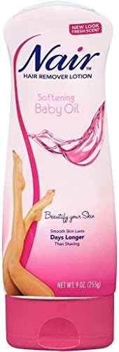 Nair Hair Remover Lotion with Baby Oil, for Smooth & Radiant Skin, 9 oz. (6 Pack)