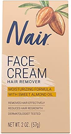 Nair Hair Remover Moisturizing Face Cream with Sweet Almond Oil 2 oz (Pack of 5)