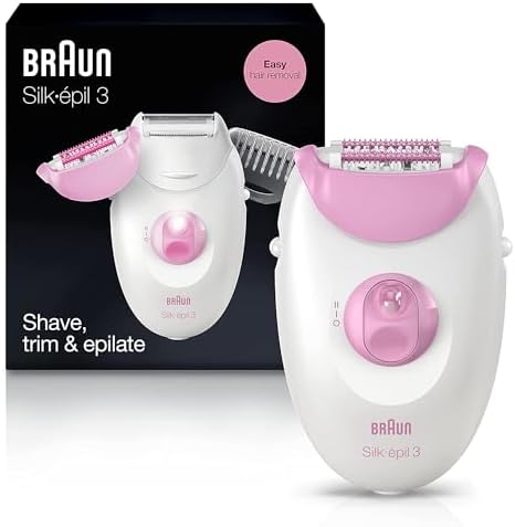 Braun Epilator Silk-epil 3 3-270, Hair Removal Device, Epilator for Women, Shaver & Trimmer, Hair Removal