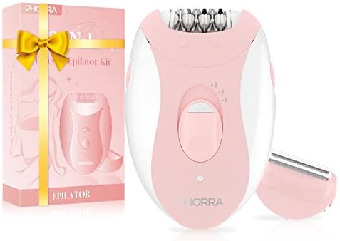 Epilator for Women, [2 in 1] Epilator Hair Removal with Electric Razor, Cordless Women Electric Tweezers with 18 for Dry Use, Portable Epilator for Women with LED for Legs, Arms, Armpit