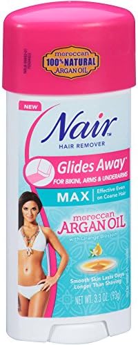 Nair Hair Remover Glides Away Nourish with Argan Oil 3.3 Ounce (97ml) (3 Pack)
