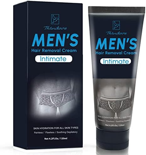 Intimate/Private Hair Removal Cream For Men, For Unwanted Male Hair in Private Area, Effective & Painless Depilatory Cream, Suitable For All Skin Types