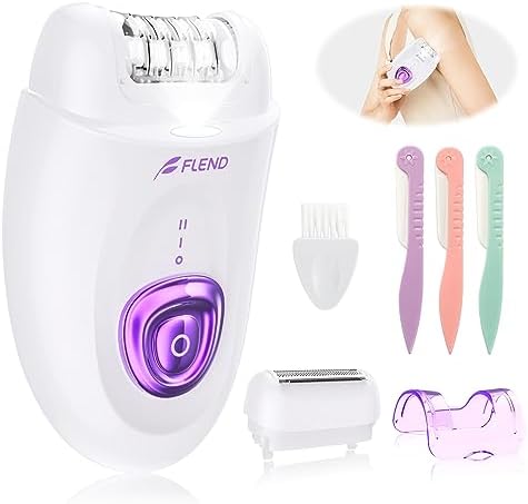 Epilator for Women, Facial Epilator for Women Hair Removal Face, Electric Shaver & Epilator, Face Epilator for Women, 2 in 1 Lady Shaver Bikini Trimmer Razor with LED Light for Underarms Legs Arms