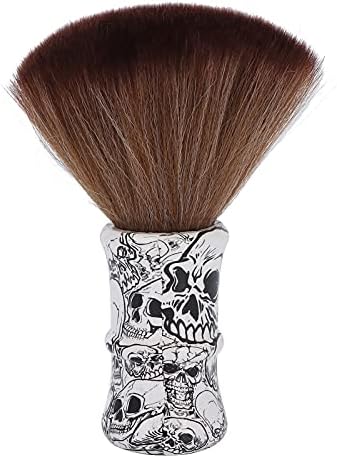 Barber Brush Neck Duster, Hair Shaving Brush Soft Nylon Broken Hair Shave Brush with Wooden Handle for Men