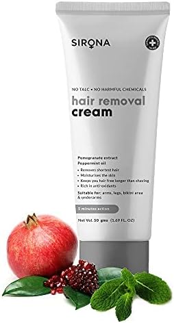 Sirona Hair Removal Cream for Women - 1.69 Fl Oz | with No Talc, No Harmful Chemicals | Ideal for Bikini Line,Underarm, Legs| Dermatologically Tested