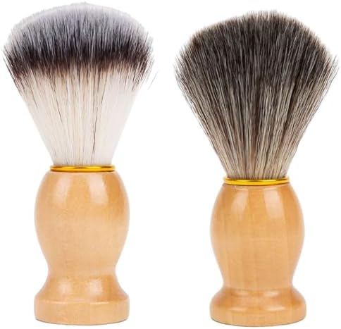 Morsafe Men's Shaving Brush Soft Boar Bristle Beard Hair Brush Portable Shaving Brush with Wooden Handle, Barber Shop Professional Shaving Tool