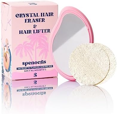 spenoctis Crystal Hair Eraser Bundle with Hair Lifter -Reusable Hair Remover for Women and Men - Magic Hair Eraser, Painless Hair Removal, Reusable Crystal Hair Remover for Arms, Legs, Back, Set of 3
