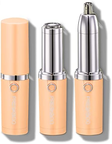 PRESKBOO Facial Hair Remover for Women,Hair Remover for Face,Lip,Painless Peach Fuzz Remover,Facial Hair Removal,Ladies Face Shaver/Razor,Epilators,Nose Trimmer,ORANGE/I5RT