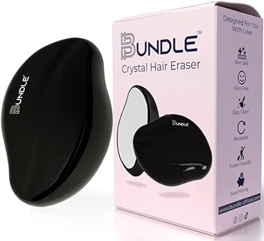 CRYSTAL HAIR ERASER MAGIC REMOVER DEVICE FOR WOMEN RAZOR SHAVELESS LEG HAIR REMOVAL PAINLESS BLACK