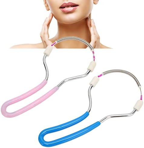 Spring Facial Epilator, 2 Pieces Spring Facial Hair Remover Women Portable Threading Face Epilator Portable Lip Hair Epilator Spring Device Beauty Tool