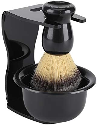 Shaving Kit for Men, Shaving Brush and Bowl Mens Shaving Kit 3 in 1 Mens Shaving Brush Set Shaving Accessories Men Safety Shaving Stand Shave Brush Shaving Bowl Portable Shave Brush Kit