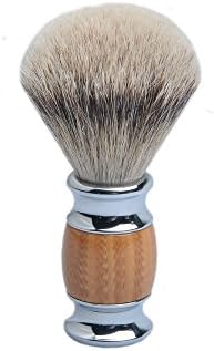 CSB Silvertip Badger Shaving Brush Wood Resin & Alloy Design Handle for Men Wet Shaving Handmade Badger Brush No Terrible Smell