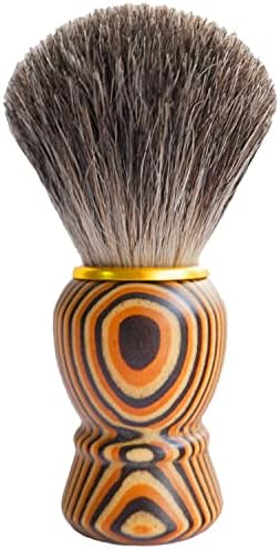 KIKC Handmade Shaving Brush - 100% Pure Badger Hair and Art Wooden Handle, can be used with Safety Razor, Straight razor, Great Father's Gifts (22mm Badger Knot）