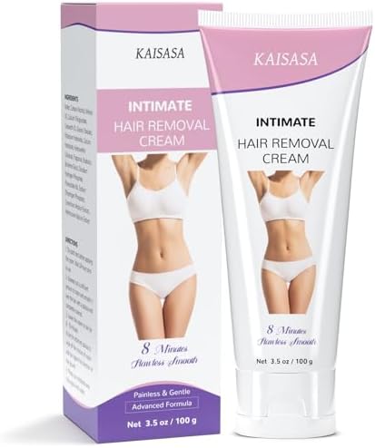 Hair Removal Cream for Women, Intimate Skin Friendly Depilatory Cream for Unwanted Hair in Underarms, Private Parts, Pubic & Bikini Area, Painless Flawless Depilatory Cream, Sensitive Formula