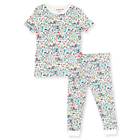 magnetic me fun fair organic cotton magnetic toddler pajama set