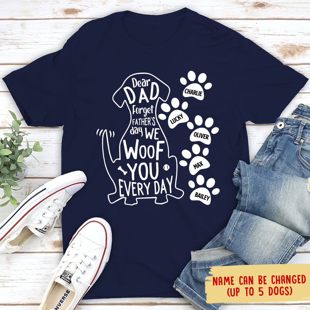 I Woof You Dad - Personalized Custom Unisex T-shirt