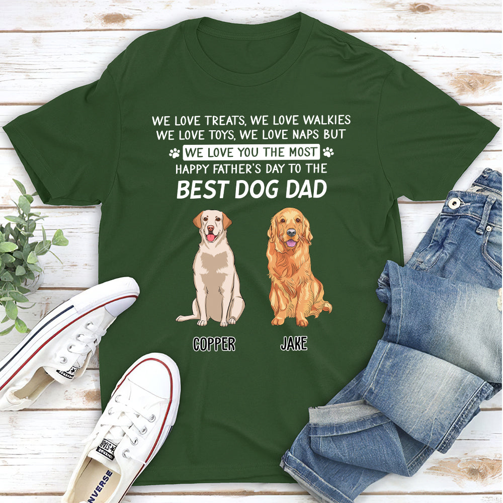 To Our Best Dog Dad - Personalized Custom Unisex T-shirt