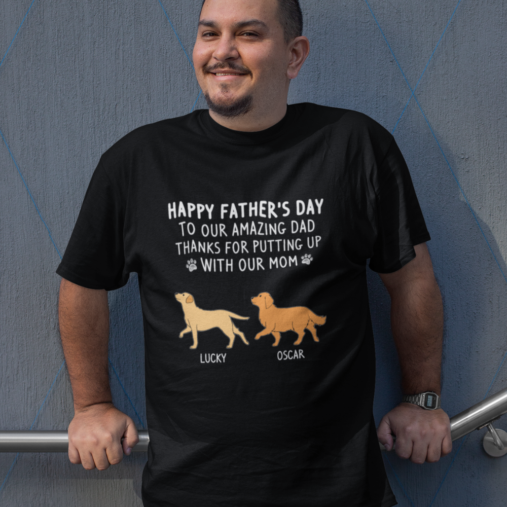 Put Up With My Mom - Personalized Custom Unisex T-shirt