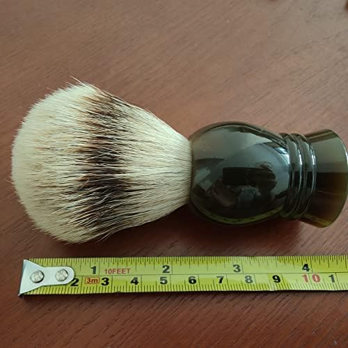 JINRUISI Deluxe 3 band 22mm Knot Silvertip Badger Hairs Shaving Brush Imitation Horn Resin Handle Gift for Men