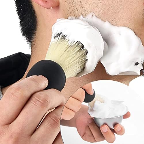 Dr.nail Shaving Brush Kit for Men, 2 in 1 Shaving Set Includes Shaving Brush, Shaving Bowl