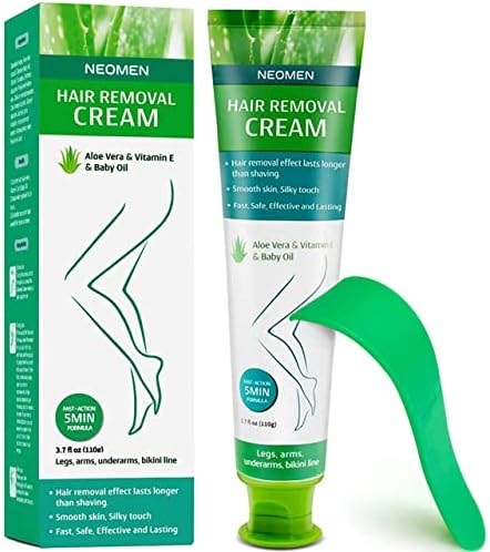 Hair Removal Cream - Skin Friendly Depilatory Cream - Fast and Effective Body Hair Removal Cream - Painless Flawless Hair Remover Cream For Women and Men (green MKR)