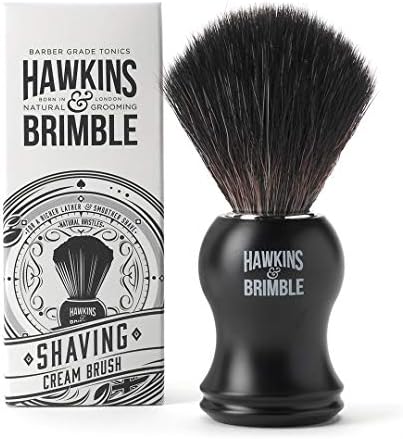 Hawkins & Brimble Mens Shaving Brush - Synthetic Bristles Vegan Friendly Male Shave Brush for a Man