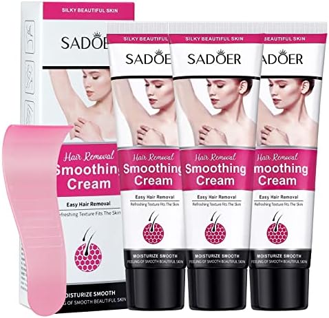Shinowa 3 Pack Hair Removal Cream, Gel Painless Flawless Depilatory Cream, Gentle Soothing Hair Removal for Women Girl Arms Legs Body Underarms, Suitable for All Skin Types