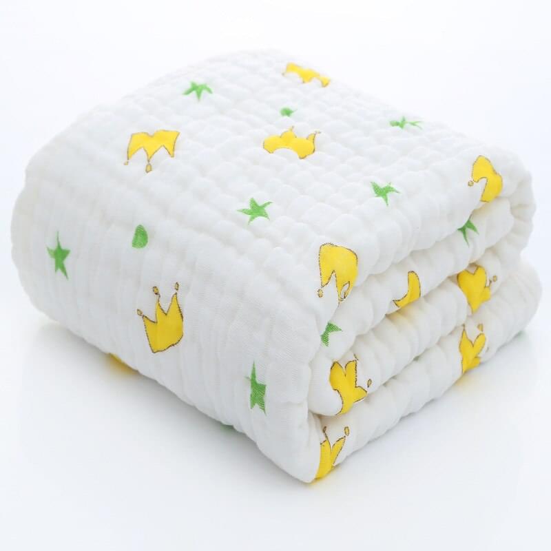Heavenly Hugs Organic 6-Layer Baby Swaddle Muslin Blanket