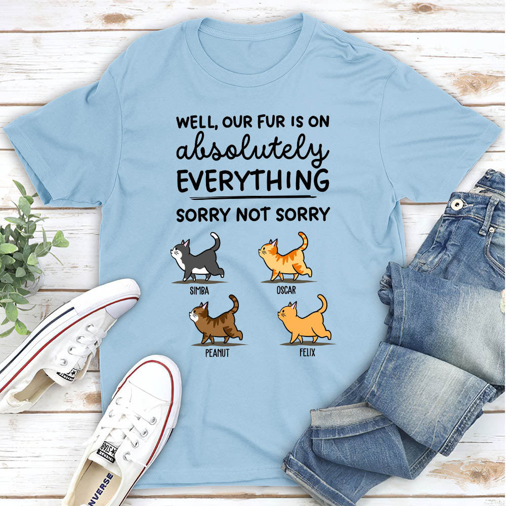 Cat Sorry Not Sorry - Personalized Custom Unisex T-shirt