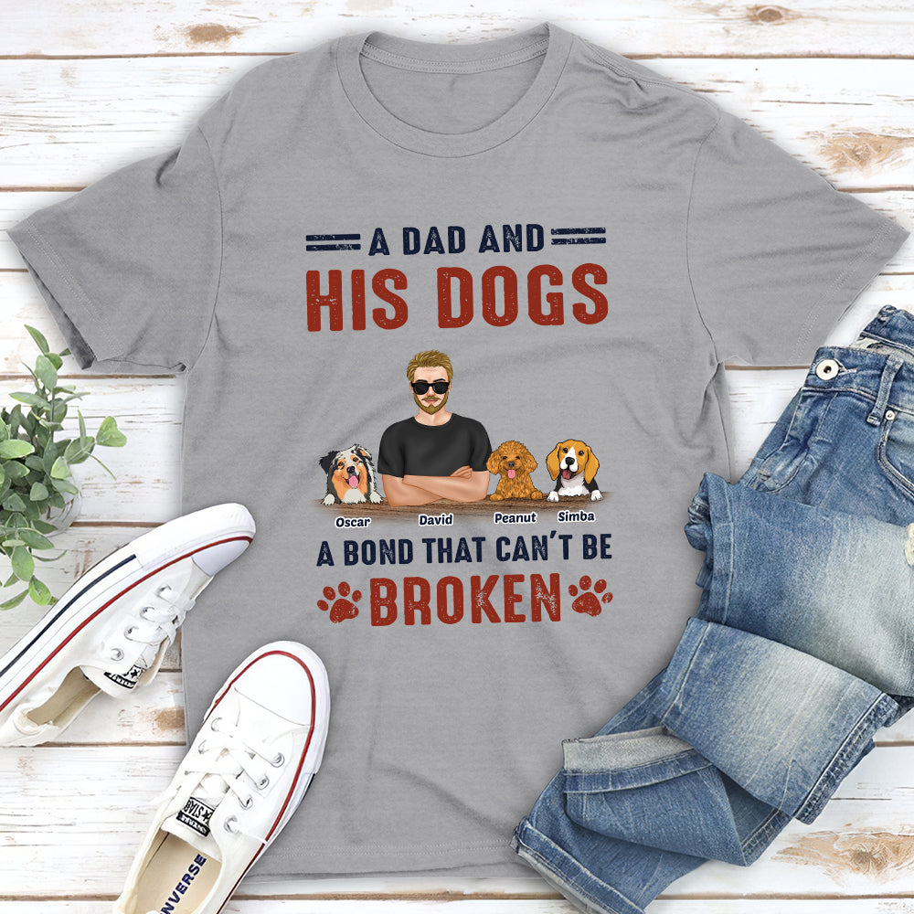 A Dad And His Dog - Personalized Custom Unisex T-shirt