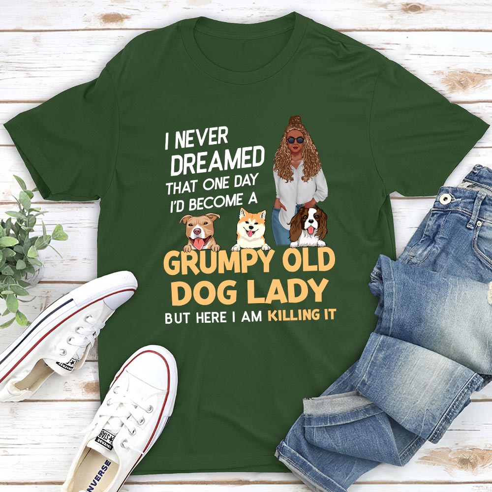 Dog Lady - Personalized Custom Premium T-shirt